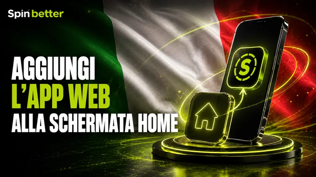 Aggiungi l'app web di SpinBetter alla schermata Home