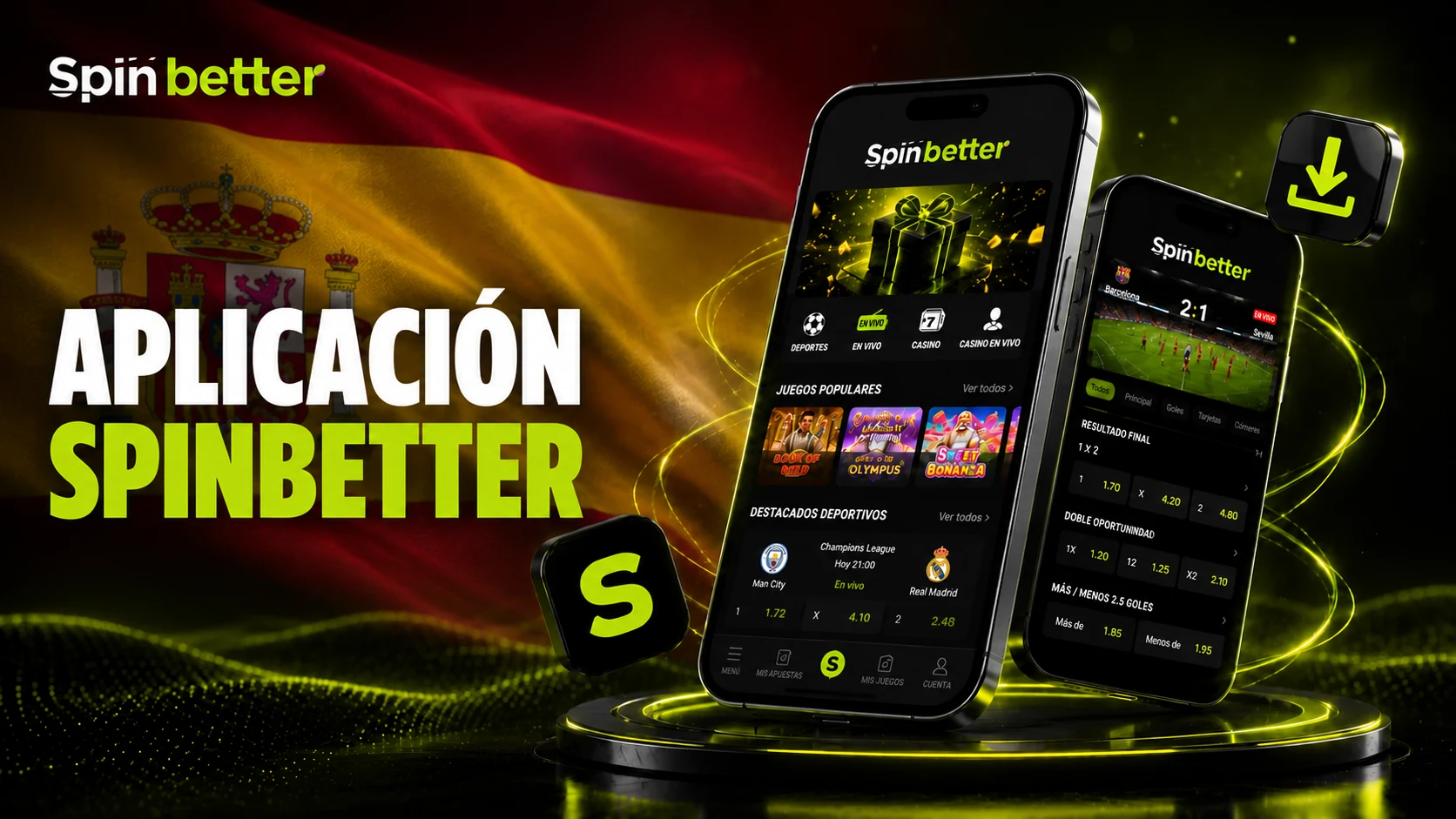 Aplicación móvil de SpinBetter