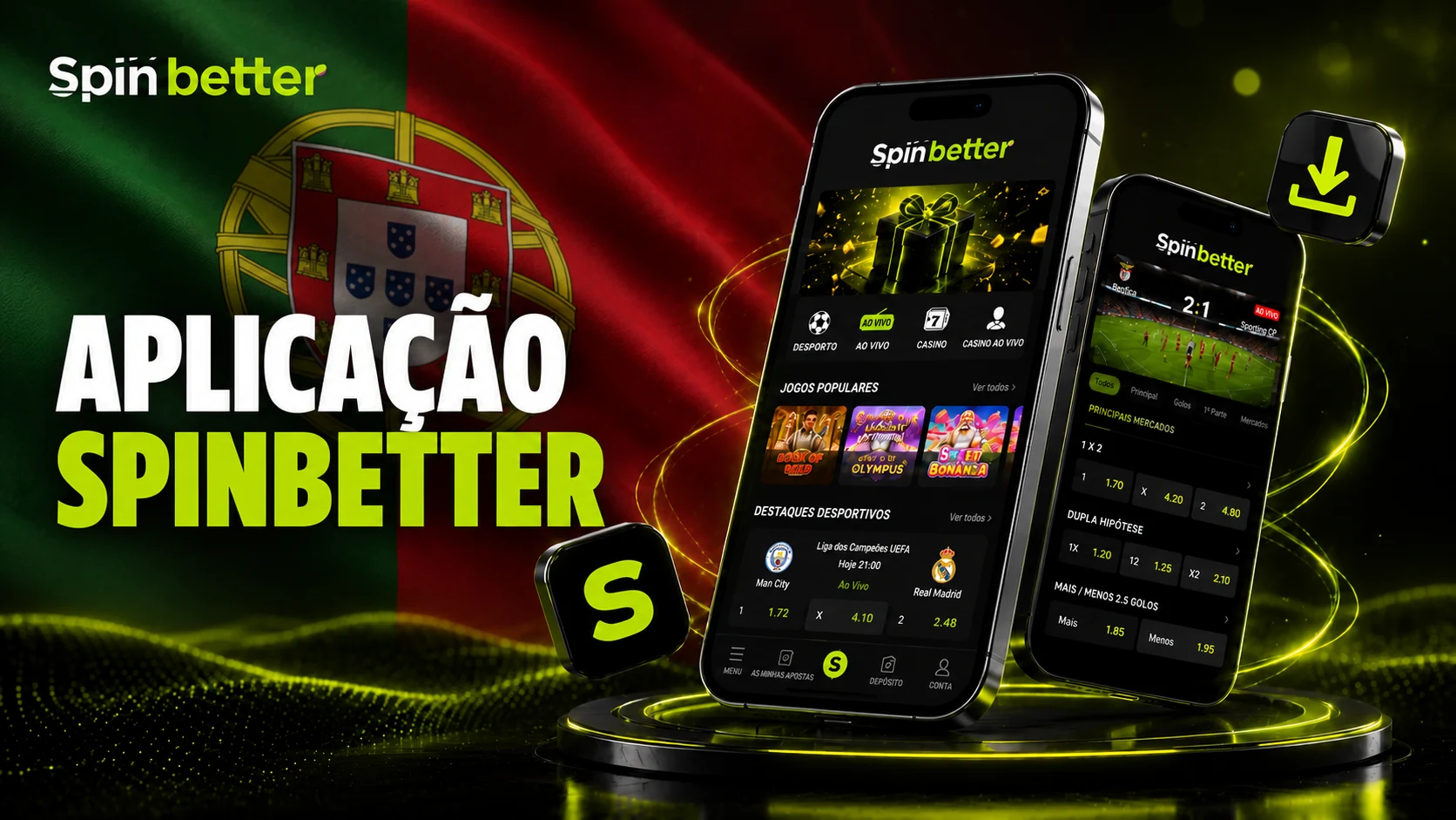 Aplicação móvel SpinBetter