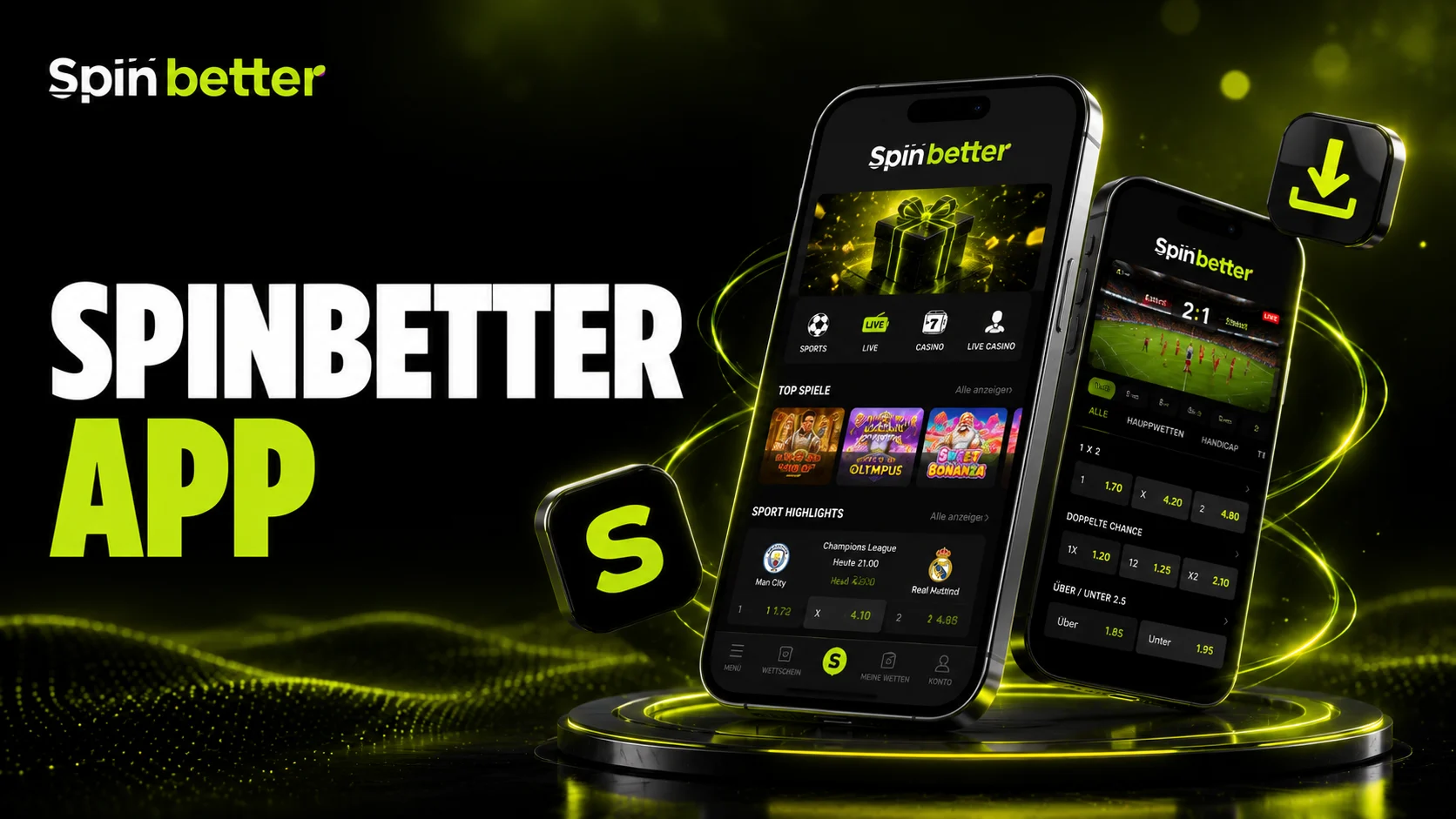 SpinBetter mobile app for sports betting and casino