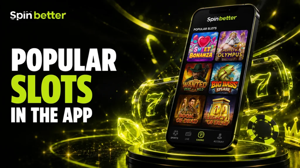 Popular slot games in the SpinBetter app