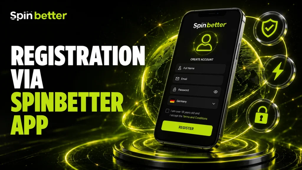 Register quickly with the SpinBetter mobile app