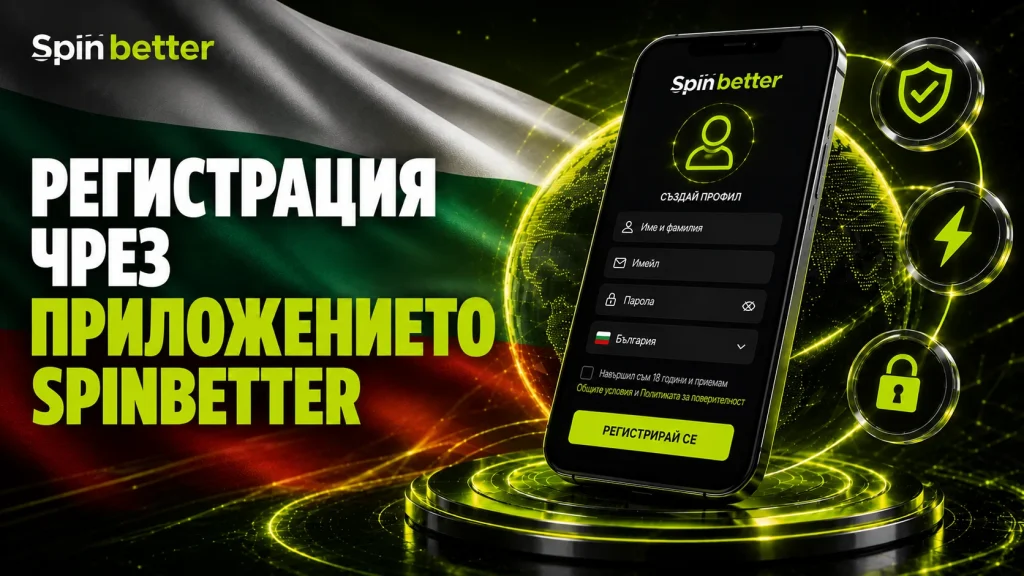 Регистрация в приложението SpinBetter
