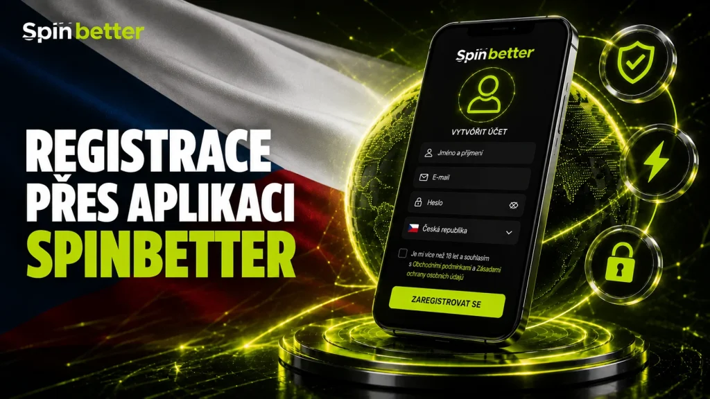 Registrace v aplikaci SpinBetter