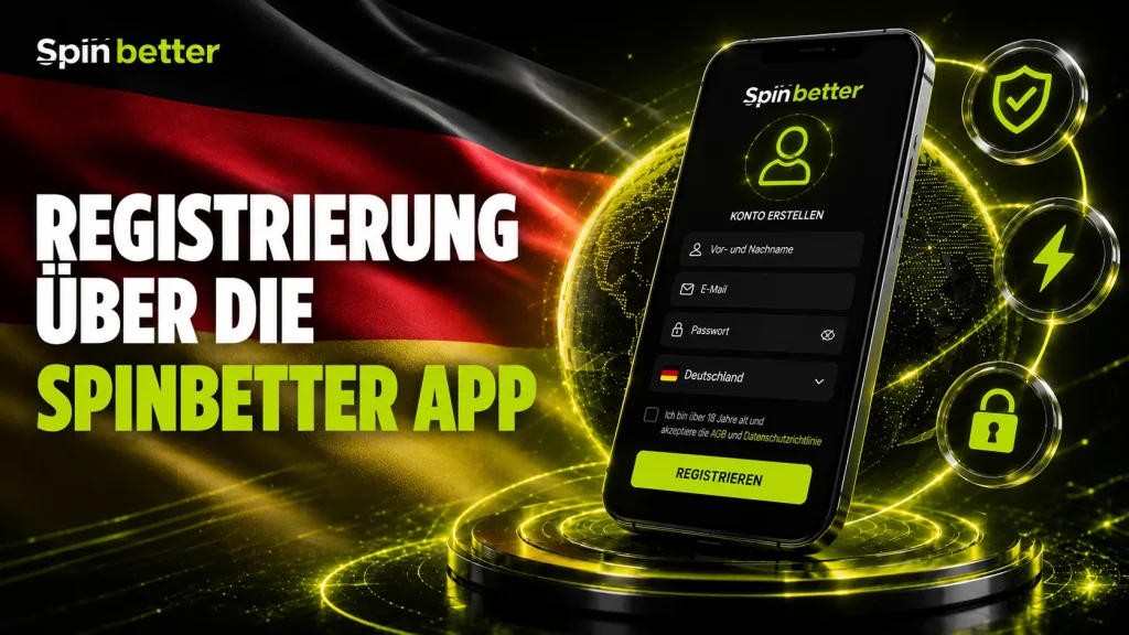 Registrierung über die SpinBetter App