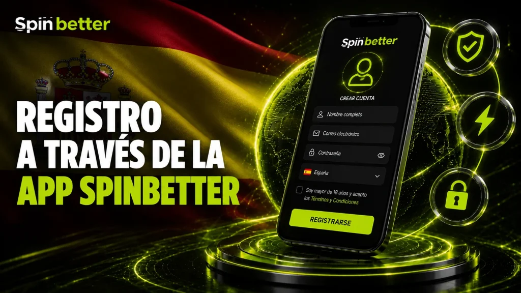 Registro en la app de SpinBetter