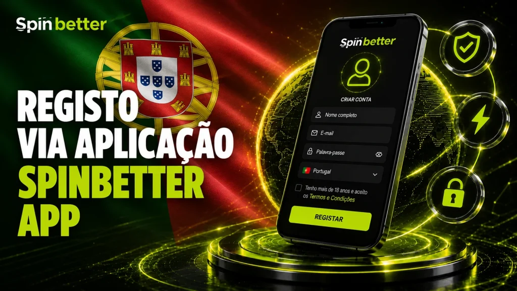 Registo na aplicação SpinBetter